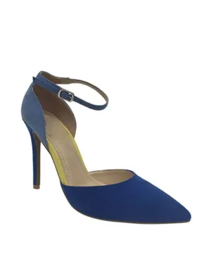 Elegant Two Shades Blue Pointy Heels