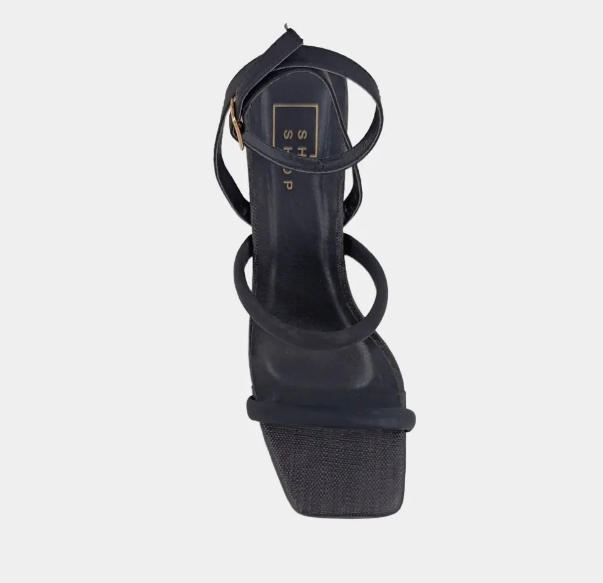 Evangeline Black Woven Heels