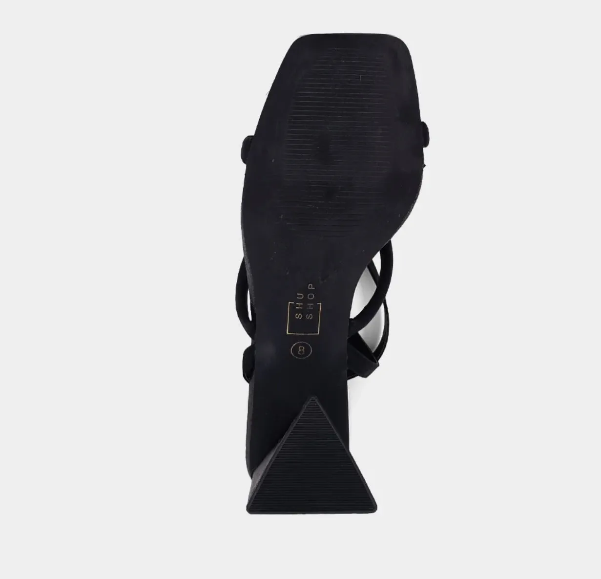 Evangeline Black Woven Heels