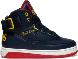 Ewing PATRICK ATHLETICS WOMEN'S 33 HI ORION Retro Sneaker  Navy/Red/Yellow/White  Vegan Upper, Reversible Ankle Strap, Full-Length Rubber Cupsole