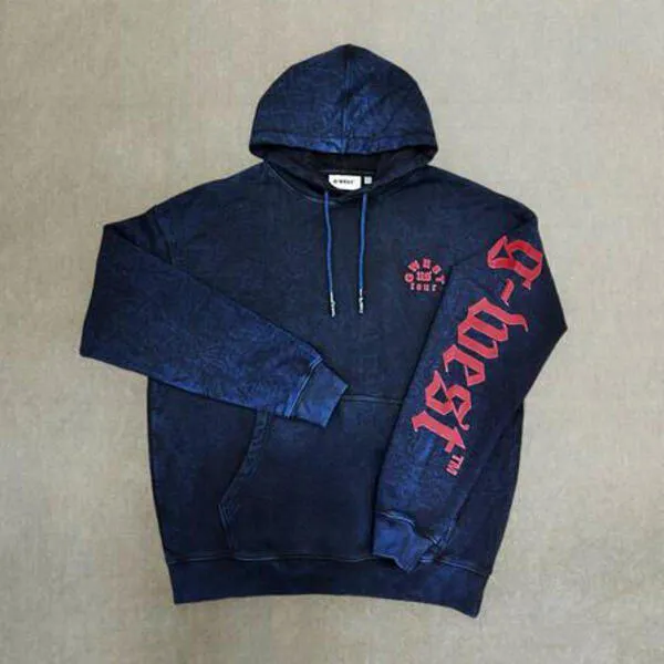 G West Mens Letter Graphic Hoodie - Gwaphd2029 3 Colors