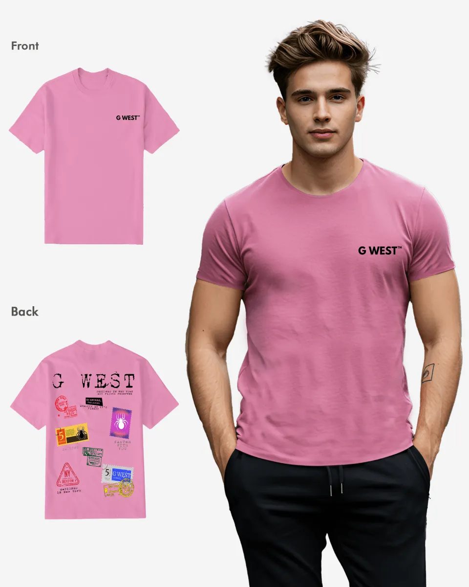G West Regular Fit Stamp T Shirt - Gwpbast5041 - 7 Colors