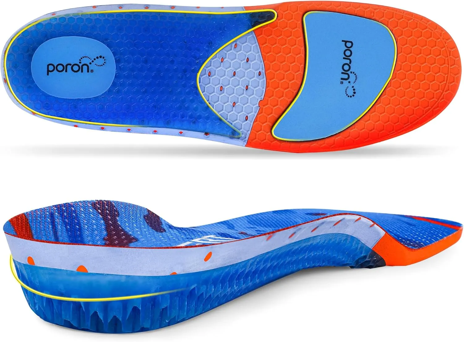 Gel Work Insoles with Poron Foam  Anti-Fatigue Shock Absorption for Standing All Day, Low Arch Support Boot Insert (Men/Women)