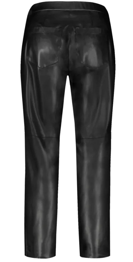 GERRY WEBER<BR>
Pleather Trousers<BR>
Black<BR>