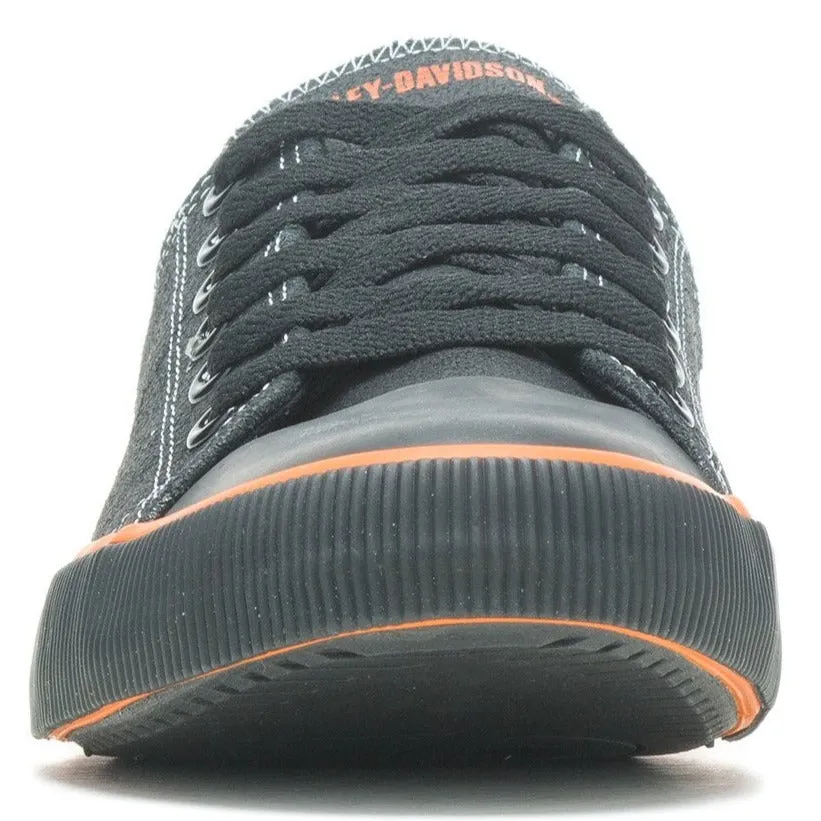 Harley-Davidson Men's Roarke Casual Sneaker, Black/Orange D93811