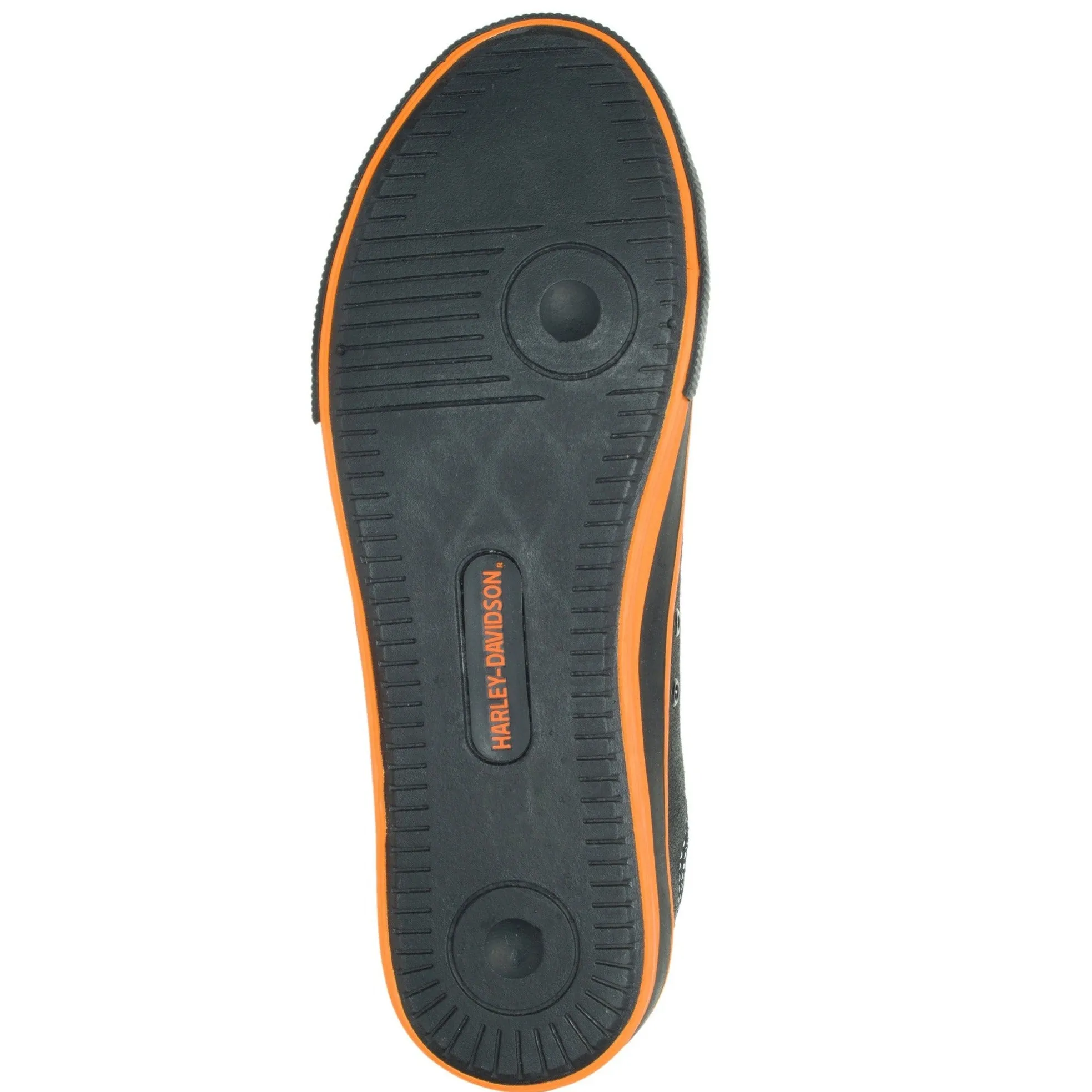 Harley-Davidson Men's Roarke Casual Sneaker, Black/Orange D93811