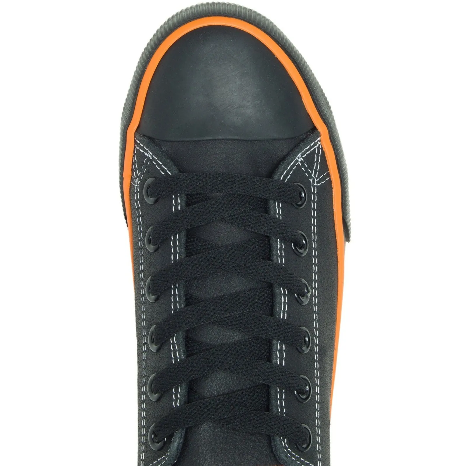 Harley-Davidson Men's Roarke Casual Sneaker, Black/Orange D93811