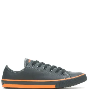 Harley-Davidson Men's Roarke Casual Sneaker, Black/Orange D93811