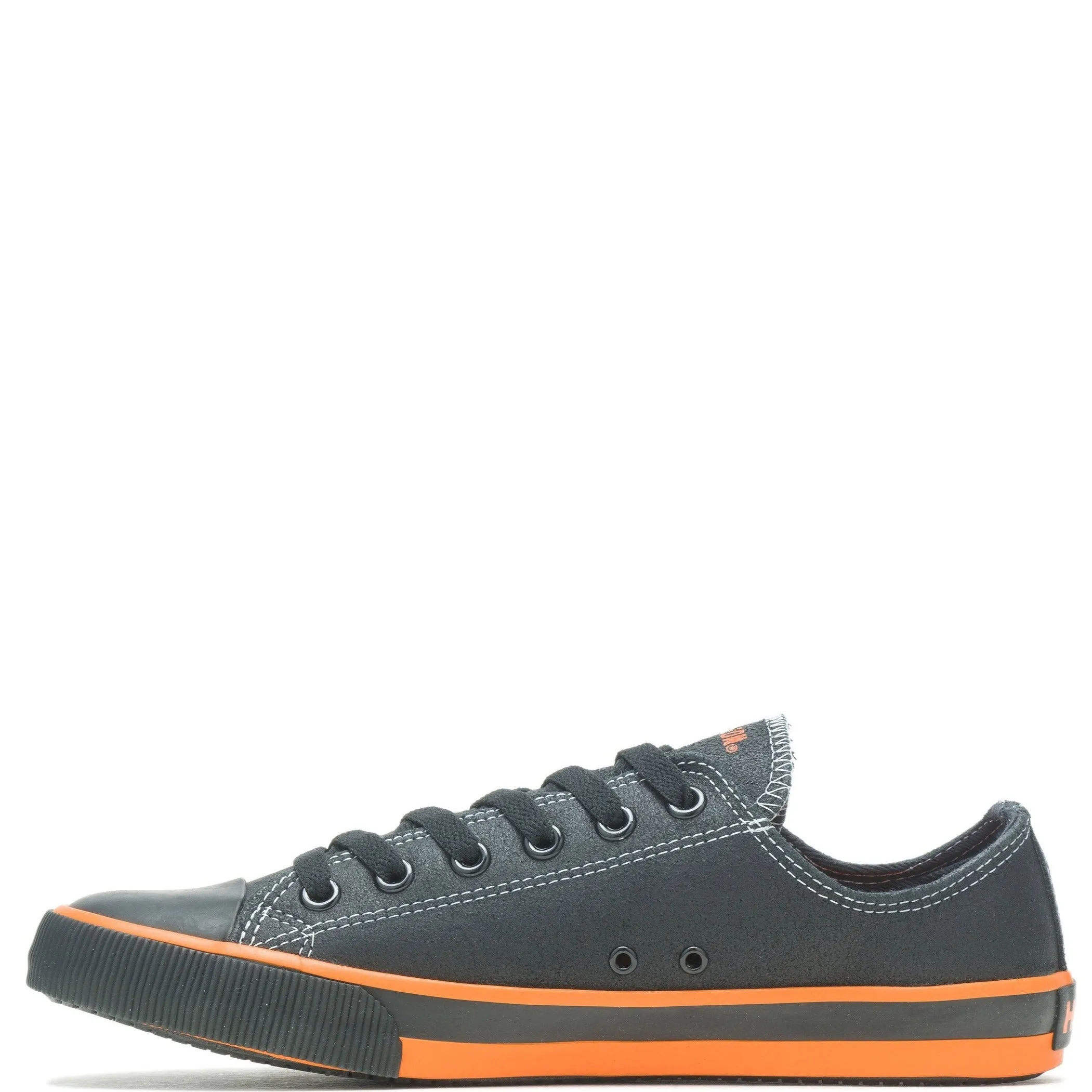 Harley-Davidson Men's Roarke Casual Sneaker, Black/Orange D93811