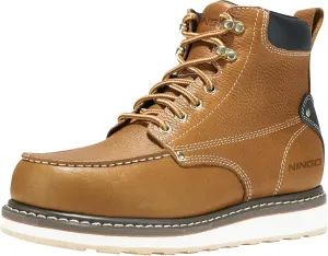 HISEA NINGO Work Boots for Men Steel/Soft Toe Boots, 6 Waterproof Slip Resistant Industrial & Construction Work Boots, Composite Toe Working Boots