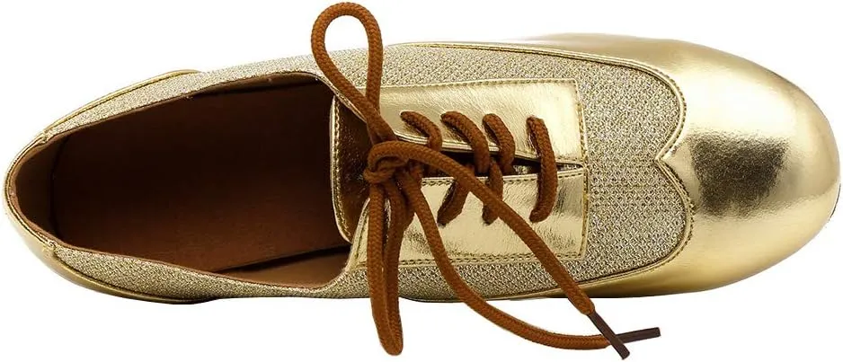 HROYL Women's Lace-up Latin Salsa Tango Practice Performance Ballroom Teacher Dance Shoes,YCL319