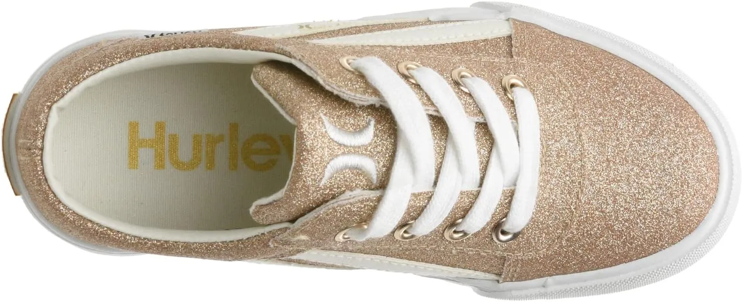 Hurley Boardy Kids Lace Up Canvas Sneakers  Low Cut Skateboarding Shoes for Kids, Sports Shoes for Boys and Girls