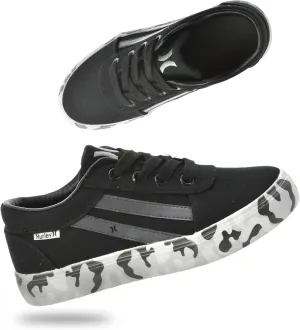 Hurley Boardy Kids Lace Up Canvas Sneakers  Low Cut Skateboarding Shoes for Kids, Sports Shoes for Boys and Girls