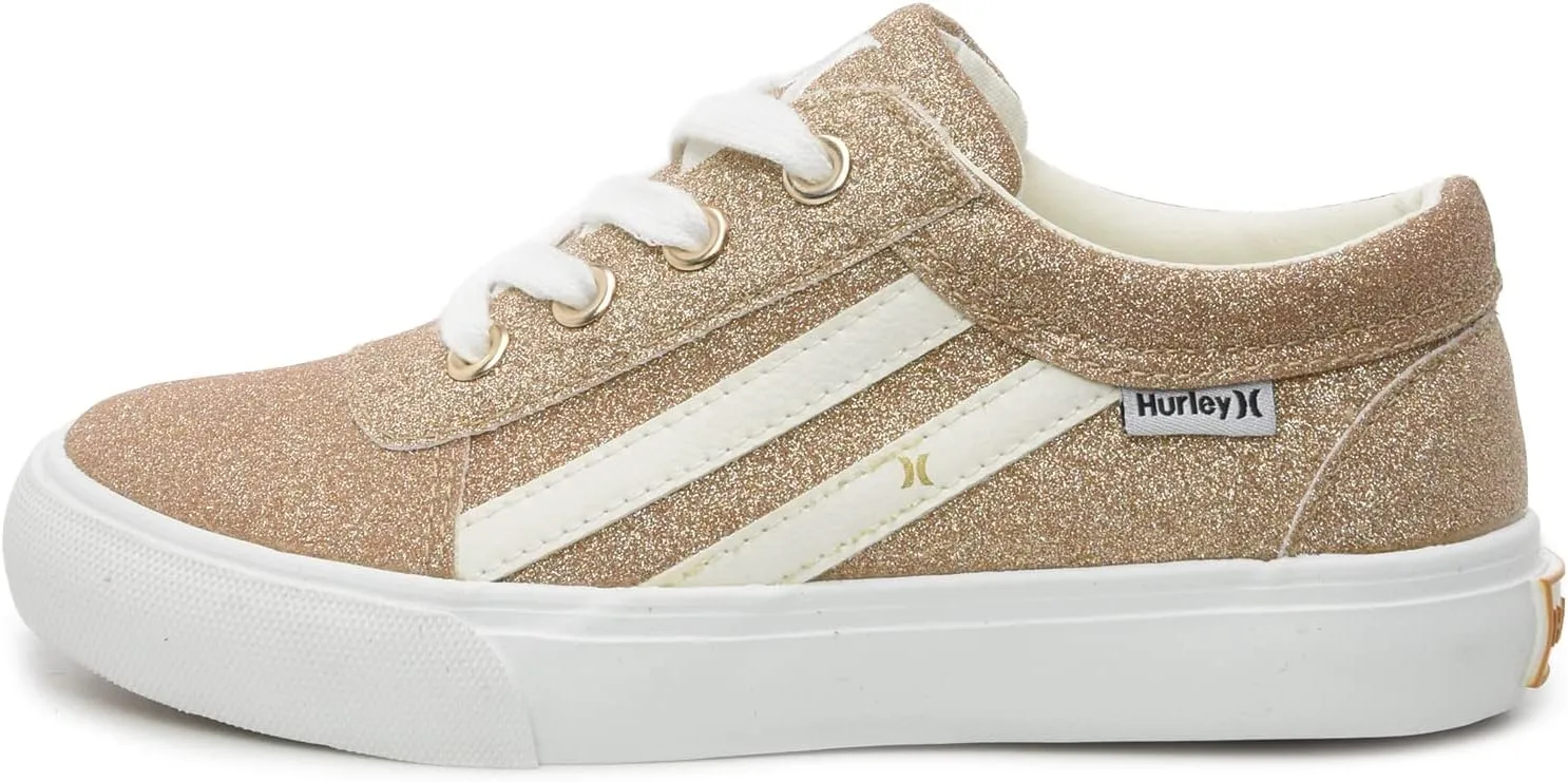 Hurley Boardy Kids Lace Up Canvas Sneakers  Low Cut Skateboarding Shoes for Kids, Sports Shoes for Boys and Girls