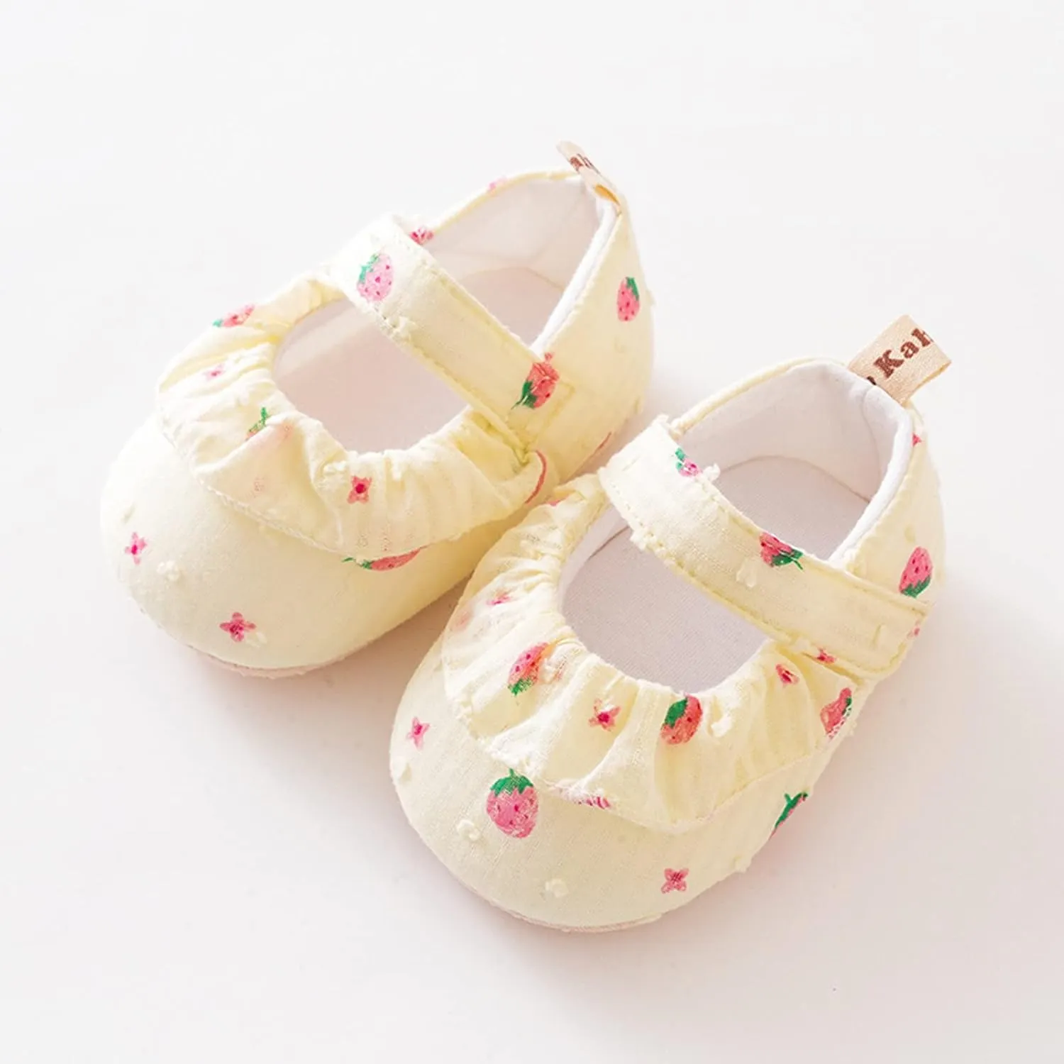 Infant Baby Girls Boys Strawberry Princess Flat Newborn First Walkers Soft Non-Slip Crib Wedding Toddler Water Shoes