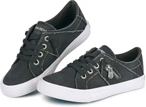 JENN ARDOR Women's Fashion Slip on Sneakers Tennis Shoes Non Slip Casual Canvas Shoes for Women Comfortable Walking Shoes Low Top Sneakers Flats with Zipper