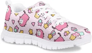 Judtueit Hipie Flower Kids Trainers School Shoes, Girls Low-Top Tennis Shoes, Teen Autumn/Winter Sneakers Hiking Shoes
