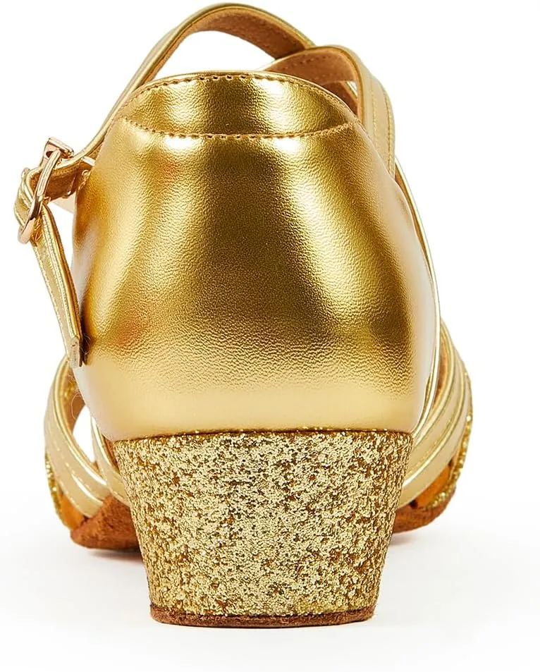 Kids Ballroom Dance Shoes Latin Salsa Suede Sole Dancing Dress Shoes for Girls