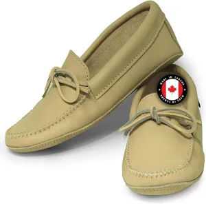 Laurentian Chief Moccasin Slippers for Women with Genuine Cowhide Leather - Canadian Quality Durable Comfortable Stylish Indoor Fancy Shoes for Ladies