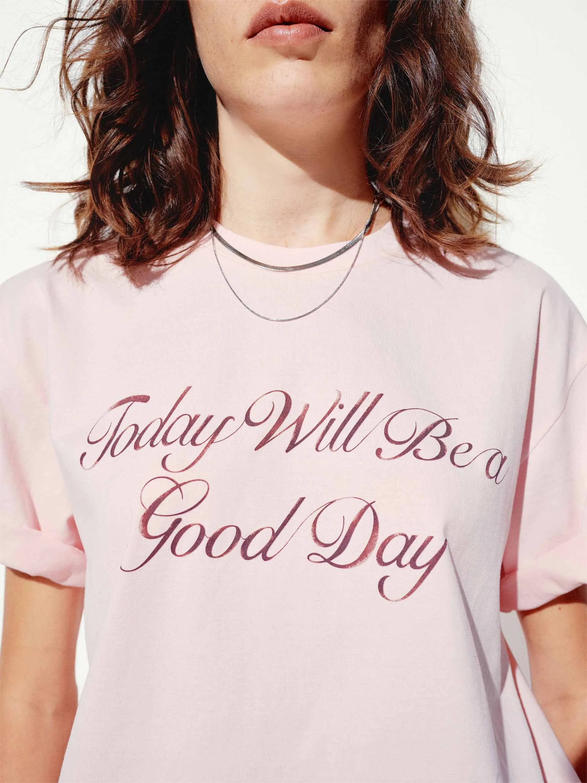 Letter Print Round Neck T-shirt