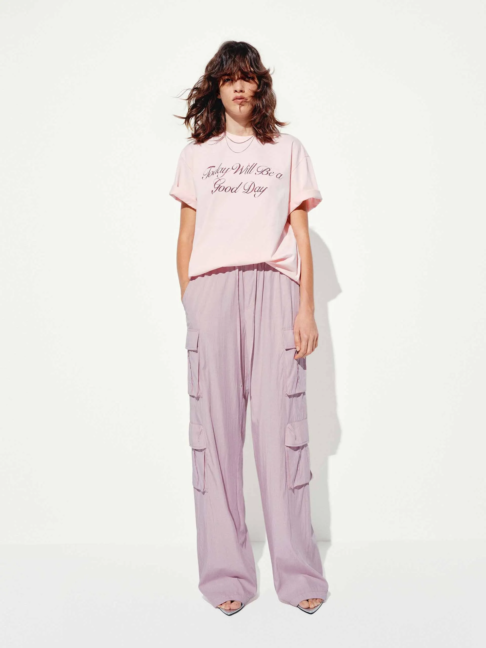 Letter Print Round Neck T-shirt