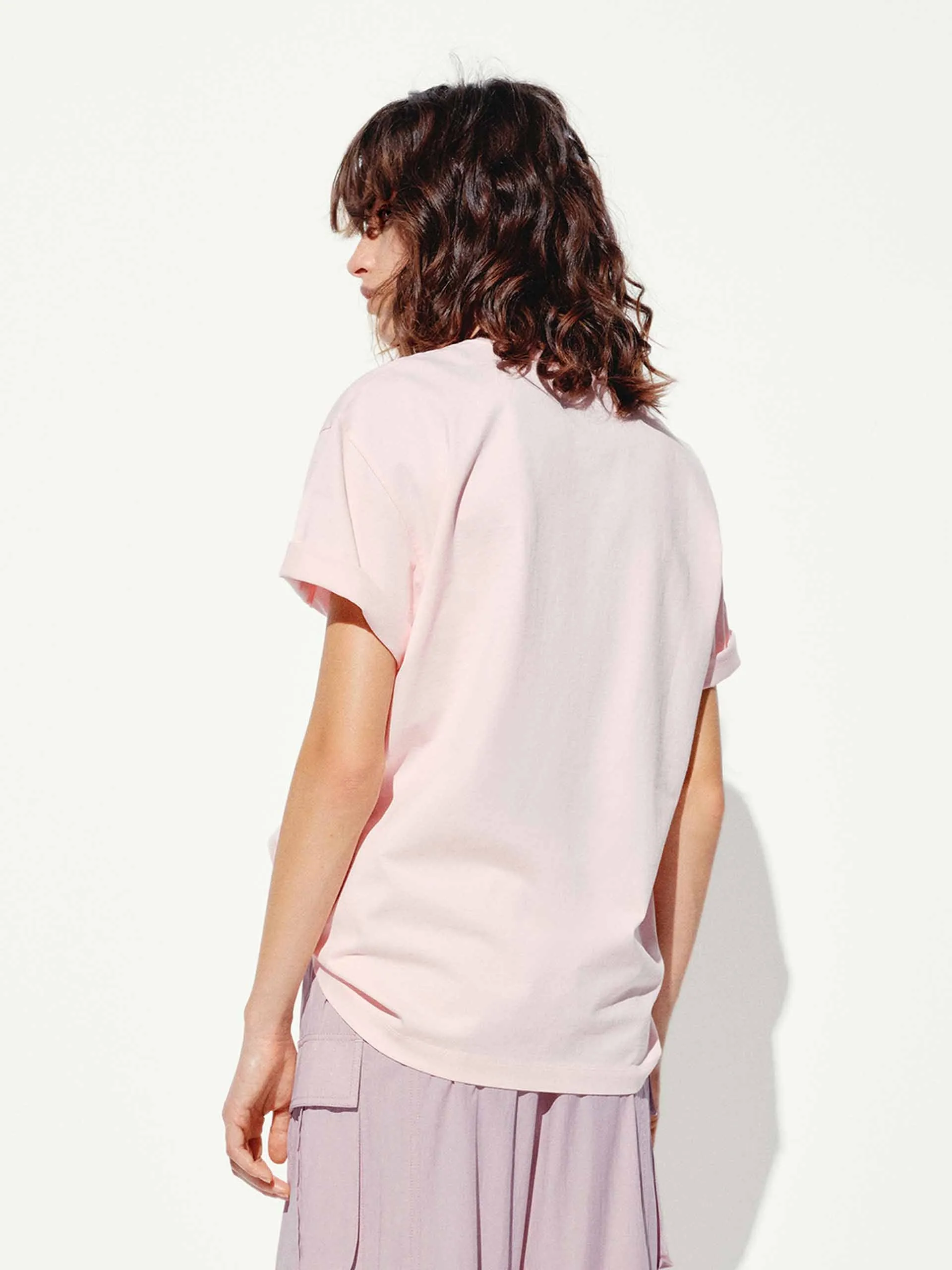 Letter Print Round Neck T-shirt