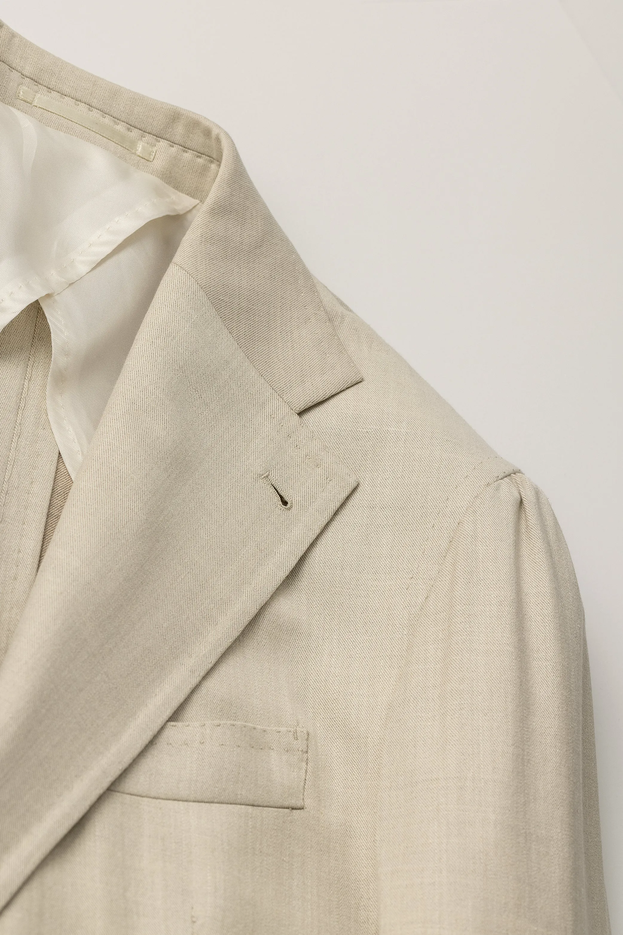 Loro Piana JERSELY Sand Stretch Wool, Silk & Linen Jersey Twill