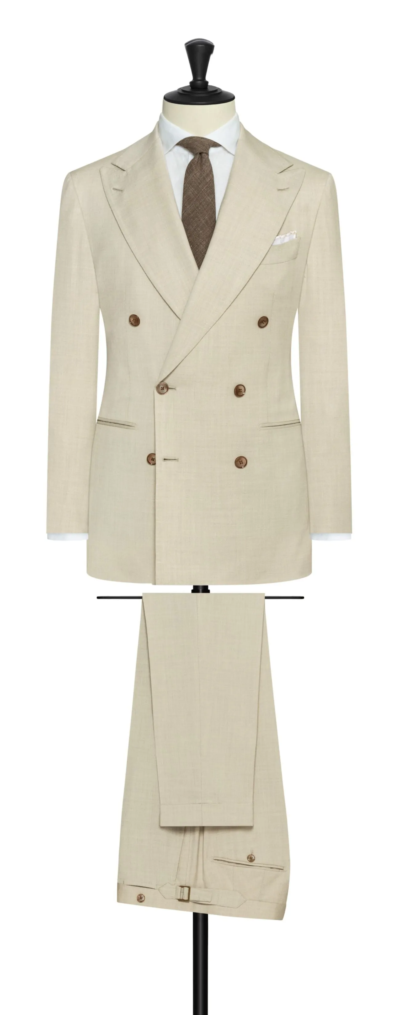 Loro Piana JERSELY Sand Stretch Wool, Silk & Linen Jersey Twill