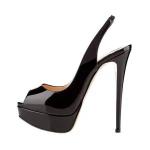 Lucy Peep Toe Platform Heel