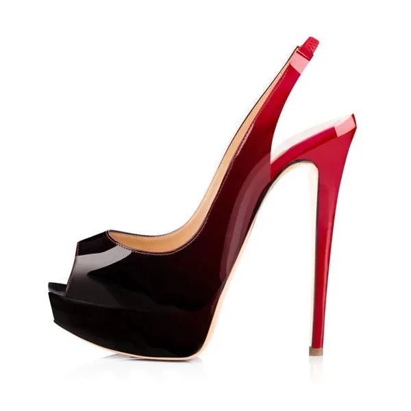 Lucy Peep Toe Platform Heel