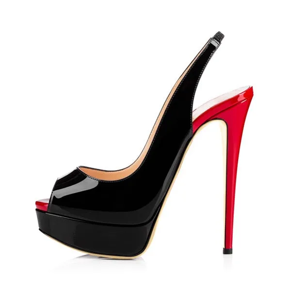 Lucy Peep Toe Platform Heel