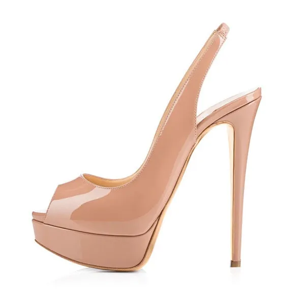 Lucy Peep Toe Platform Heel