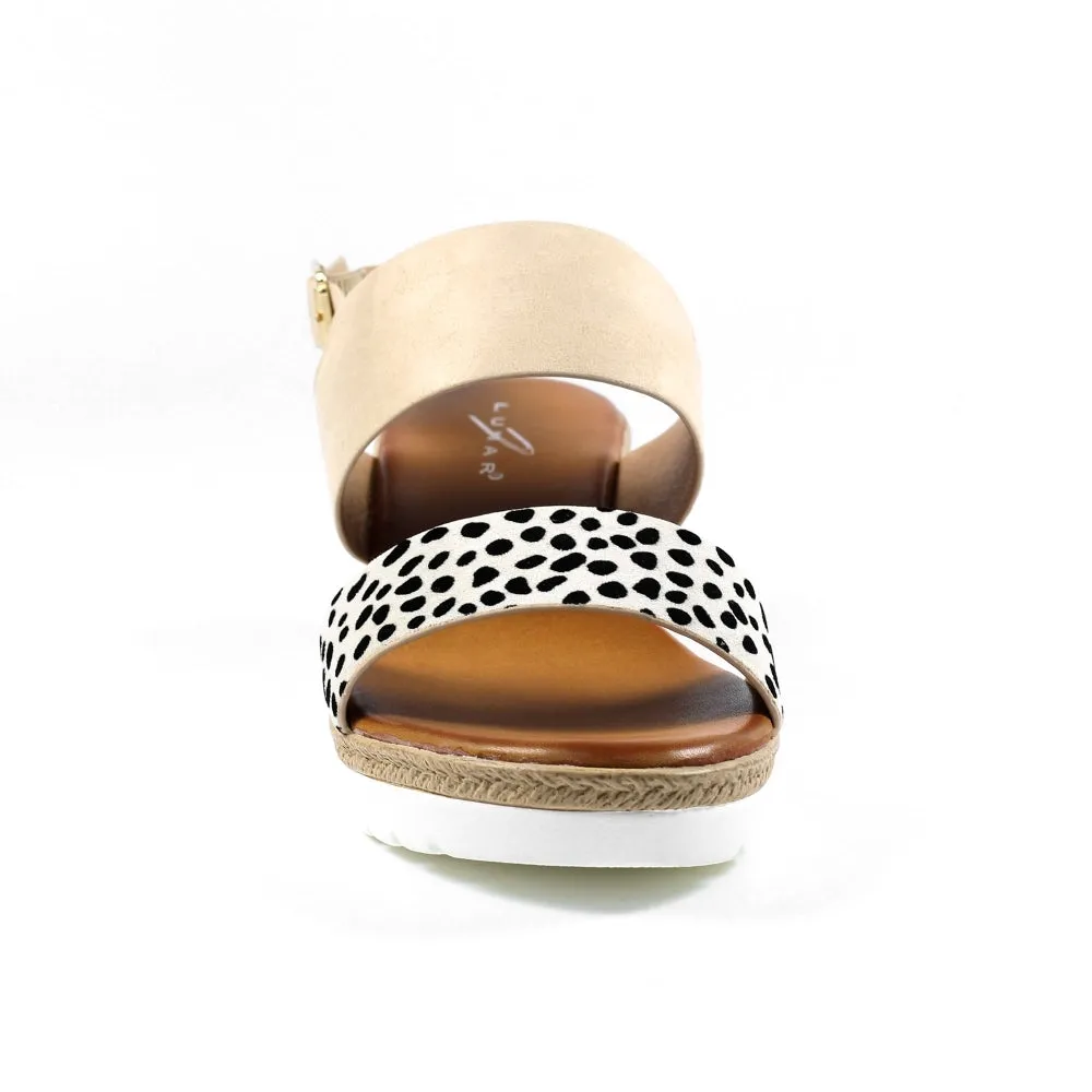 Lunar Rise Ladies Animal Print Wedge Sandal