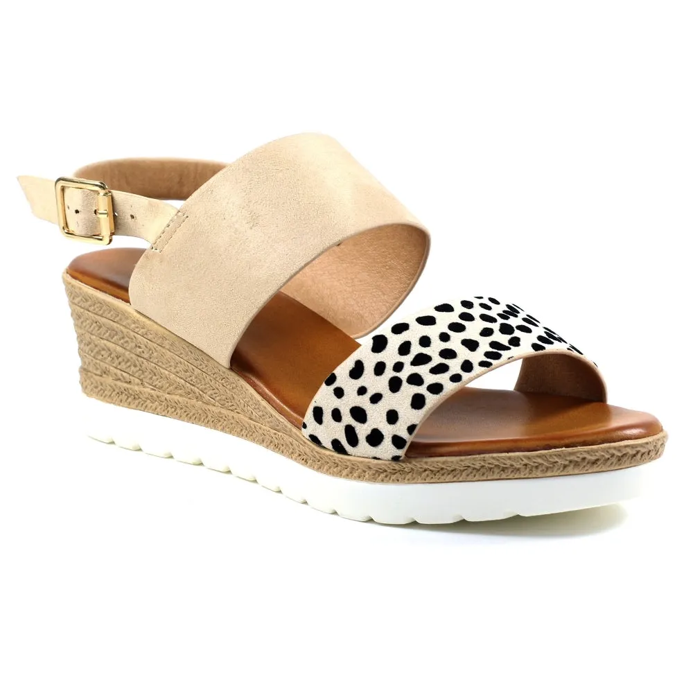 Lunar Rise Ladies Animal Print Wedge Sandal