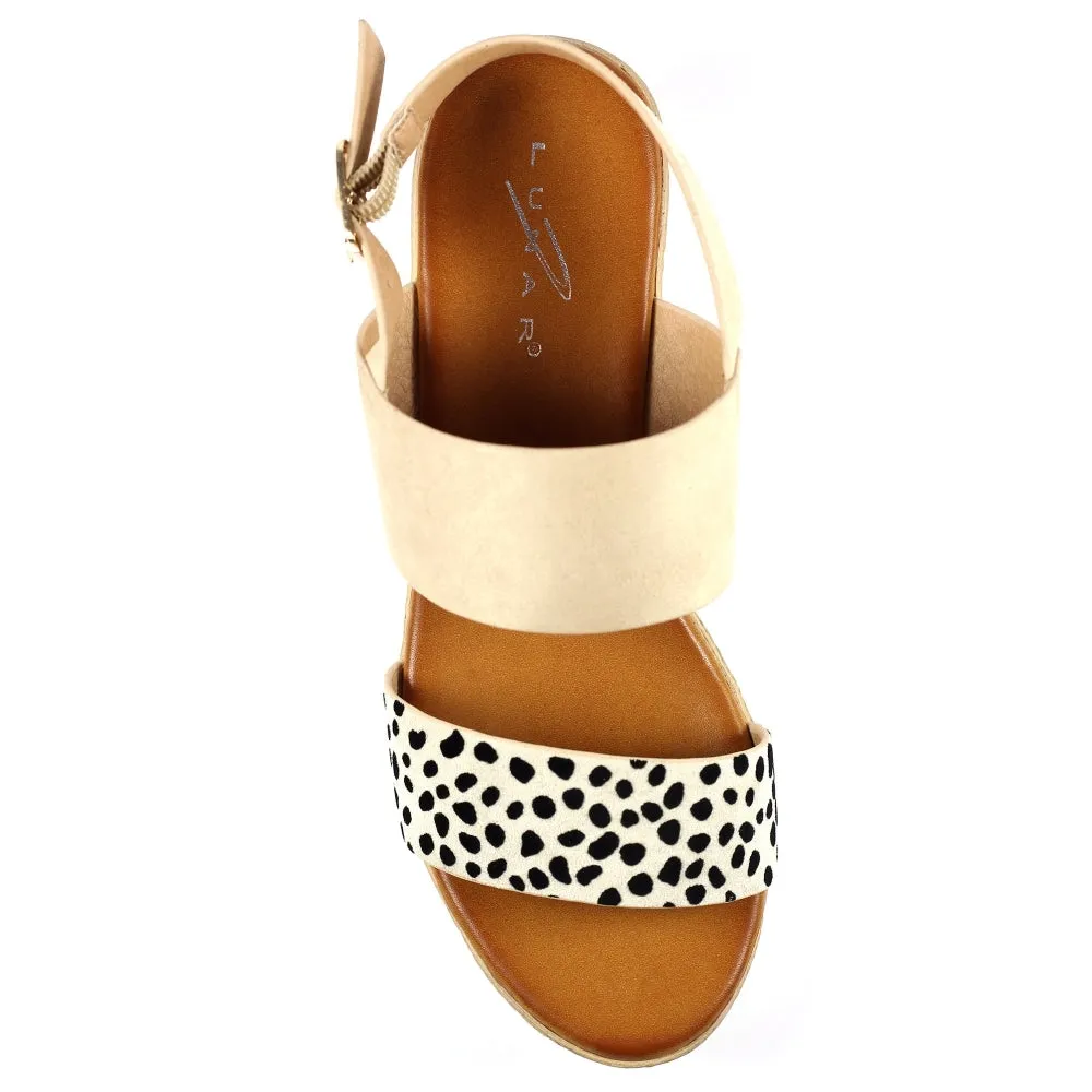 Lunar Rise Ladies Animal Print Wedge Sandal