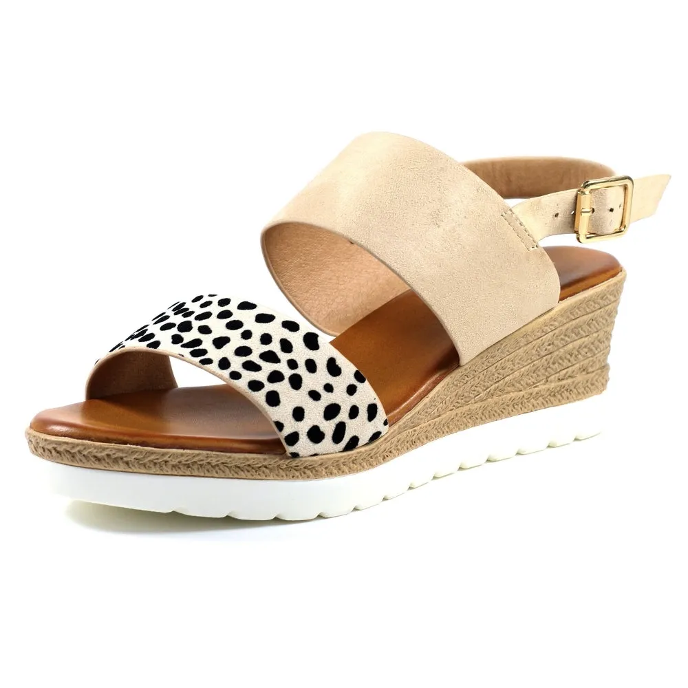 Lunar Rise Ladies Animal Print Wedge Sandal