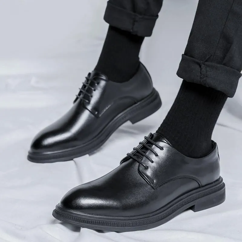 Men's Dress Shoes Formal Business Mens Leather Oxford Shoes Wingtip Retro Brogue Shoes for Men(9)