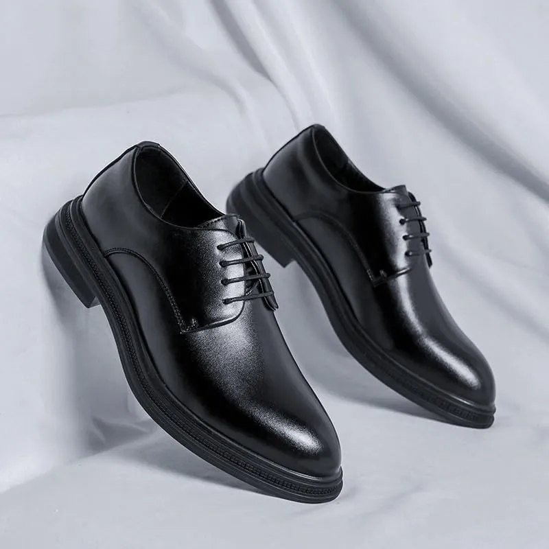 Men's Dress Shoes Formal Business Mens Leather Oxford Shoes Wingtip Retro Brogue Shoes for Men(9)