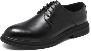 Men's Dress Shoes Formal Business Mens Leather Oxford Shoes Wingtip Retro Brogue Shoes for Men(9)
