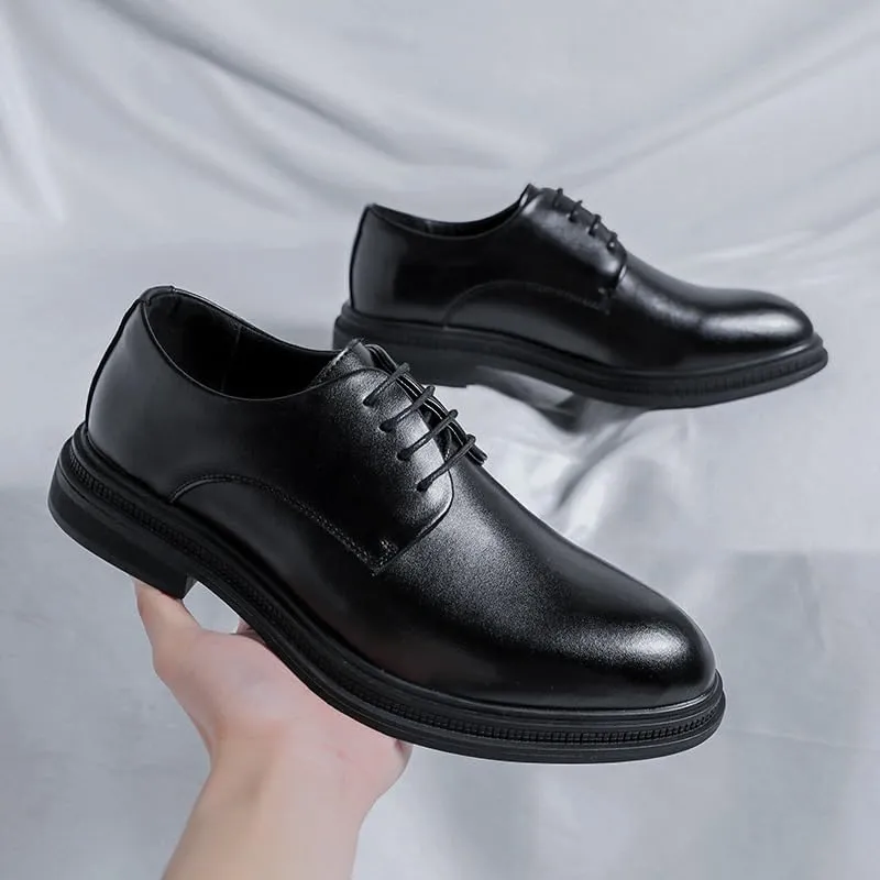 Men's Dress Shoes Formal Business Mens Leather Oxford Shoes Wingtip Retro Brogue Shoes for Men(9)