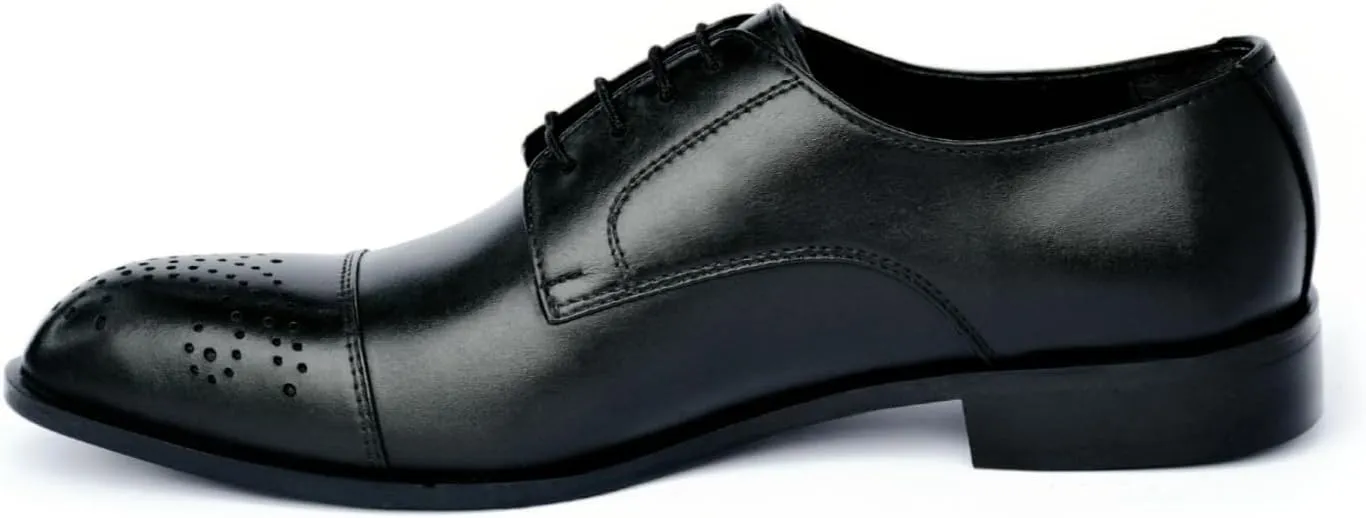Men's Dress Shoes Handmade Leather Formal Business Oxford Shoes Premium Brogue Derby Retro Dress Shoes for Men