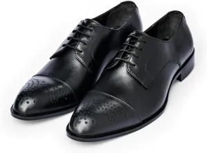 Men's Dress Shoes Handmade Leather Formal Business Oxford Shoes Premium Brogue Derby Retro Dress Shoes for Men
