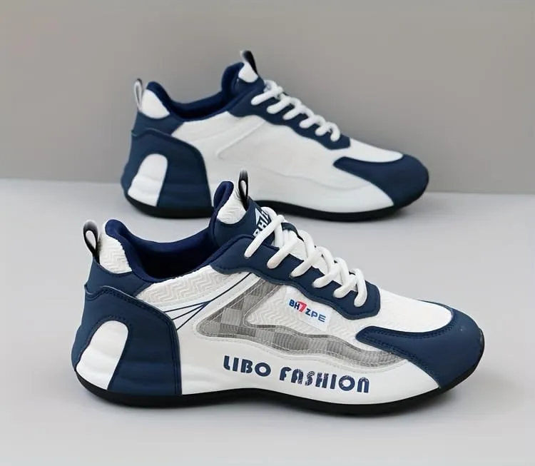 Men's Fashion Sneakers Running Shoes Lace Up Non Slip for Teenager Outdoor Training Workout, All Seasons
