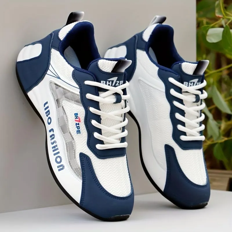 Men's Fashion Sneakers Running Shoes Lace Up Non Slip for Teenager Outdoor Training Workout, All Seasons