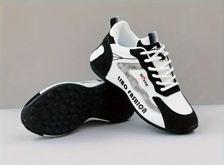 Men's Fashion Sneakers Running Shoes Lace Up Non Slip for Teenager Outdoor Training Workout, All Seasons