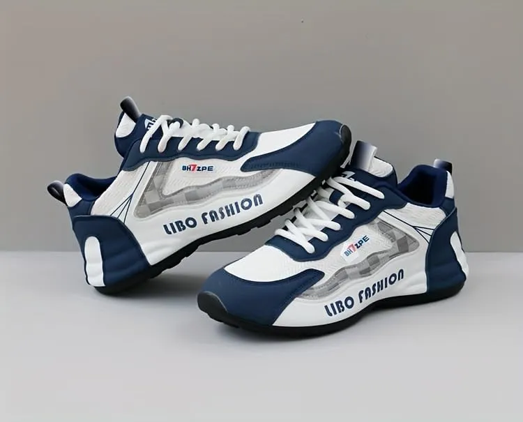 Men's Fashion Sneakers Running Shoes Lace Up Non Slip for Teenager Outdoor Training Workout, All Seasons