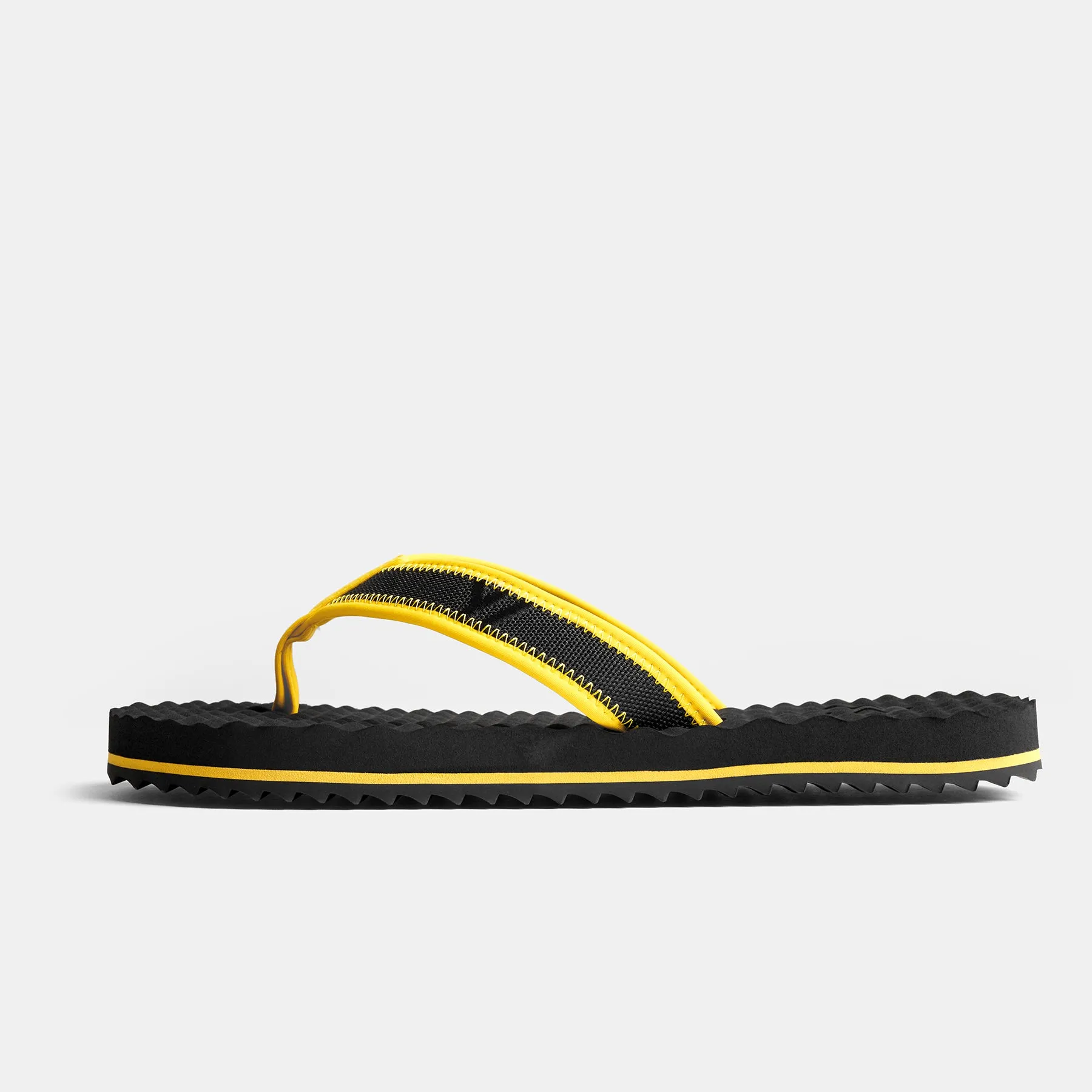 Men's Sport Flip Flop - Black/Yellow