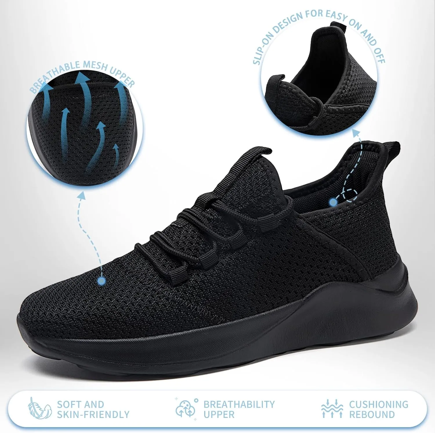 Mens Tennis Gym Shoes Lightweight Breathable Running Workout Shoes Non-Slip Fashion for Walking Work Travel