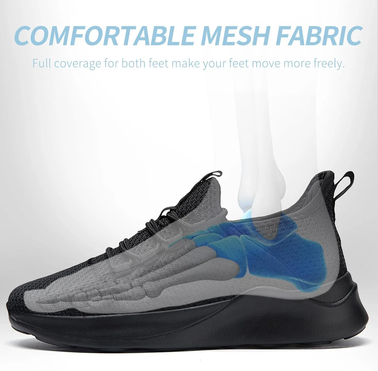 Mens Tennis Gym Shoes Lightweight Breathable Running Workout Shoes Non-Slip Fashion for Walking Work Travel