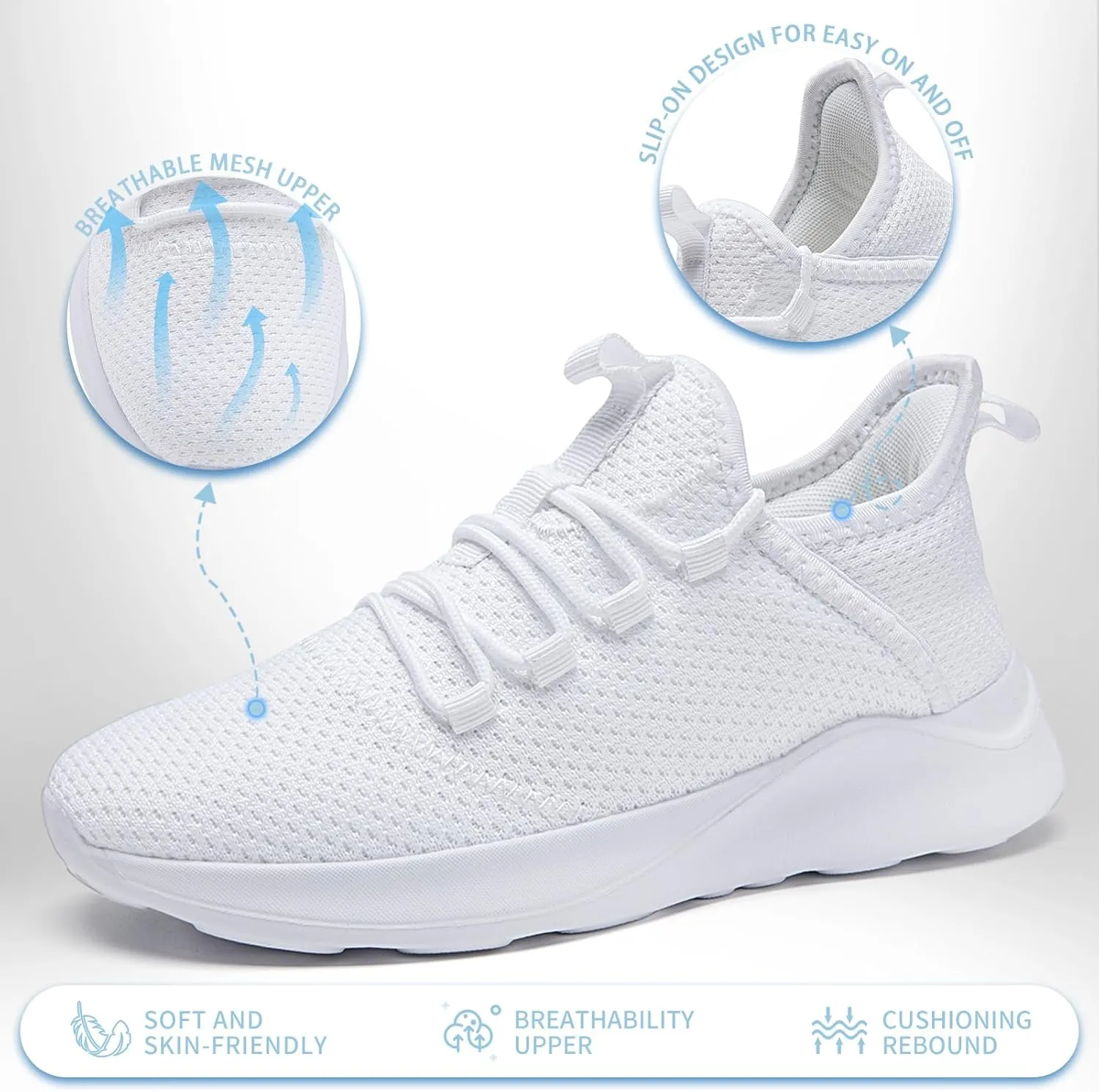 Mens Tennis Gym Shoes Lightweight Breathable Running Workout Shoes Non-Slip Fashion for Walking Work Travel